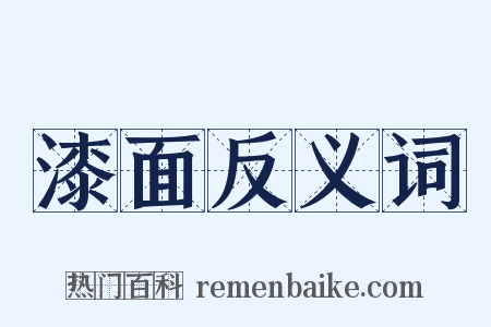 漆面反义词是什么意思的图片